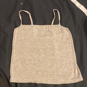 Cropped grey tank top